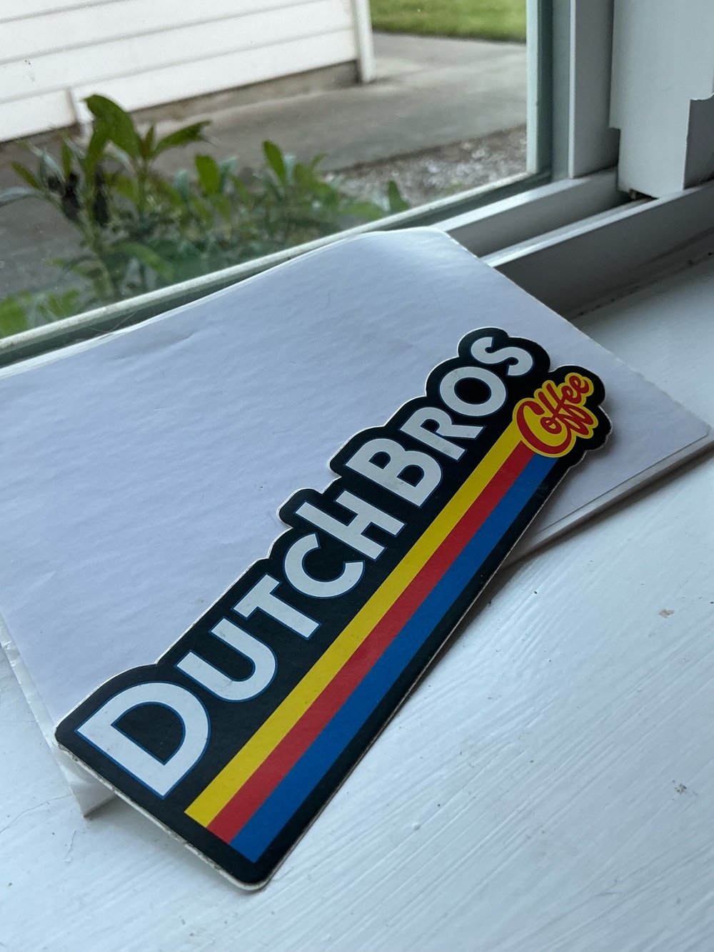 Dutch Bros Logo Sticker — Black, White, Red, Yellow, Blue